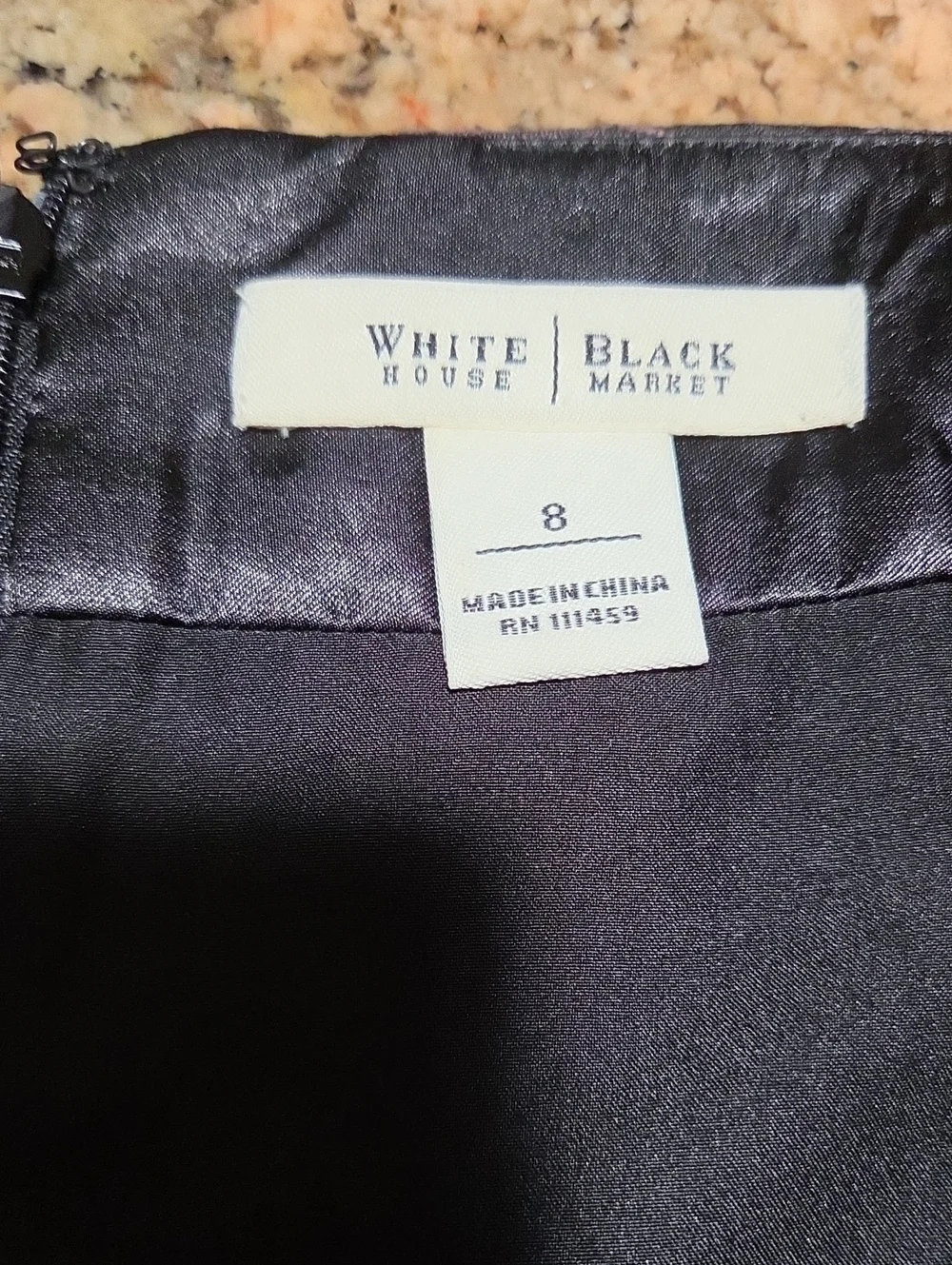 White House Black Market Purple Damask Knee Length Pencil Skirt Sz 8